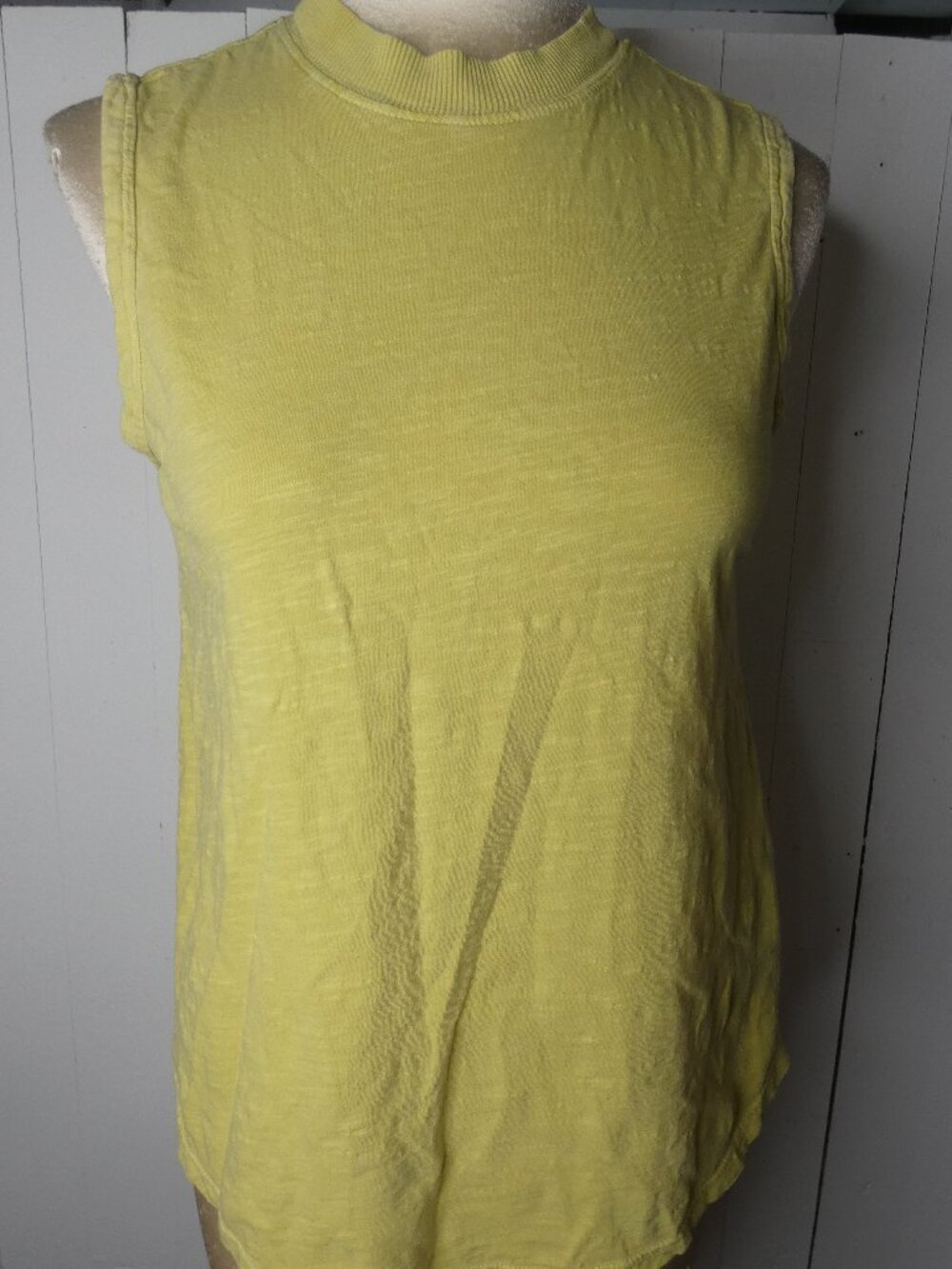 Anthropologie Pilcro Women's S Spring Green Tank Top Crew Neck 100% Cotton